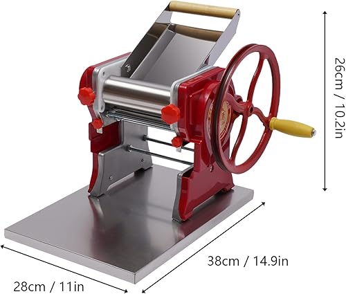Miniatura 9 de Máquina comercial de rodillos de pasta, manual para hacer fideos para pasta a mano, máquina para hacer bolas de masa para espaguetis, fettuccini,