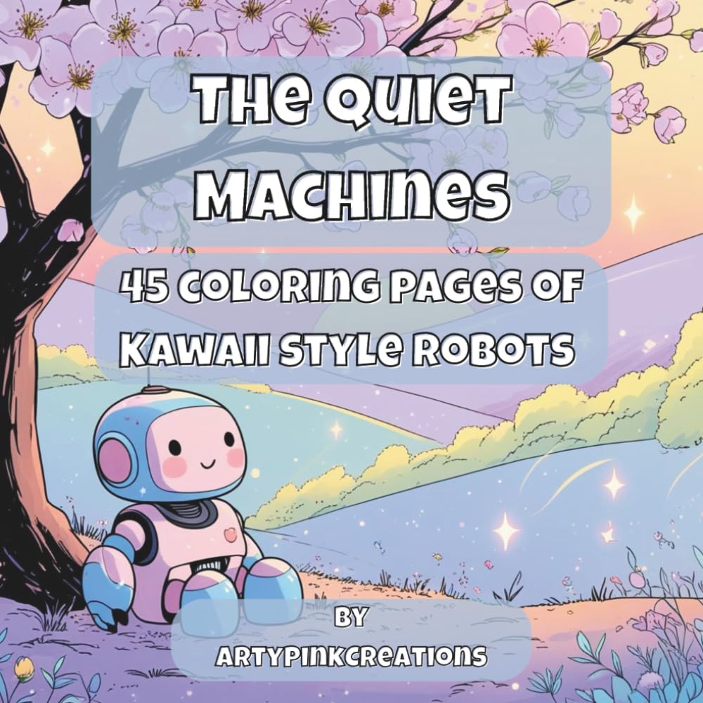 The Quiet Machines: A Gentle Robot Coloring Book of Calm Moments and Tiny Tasks