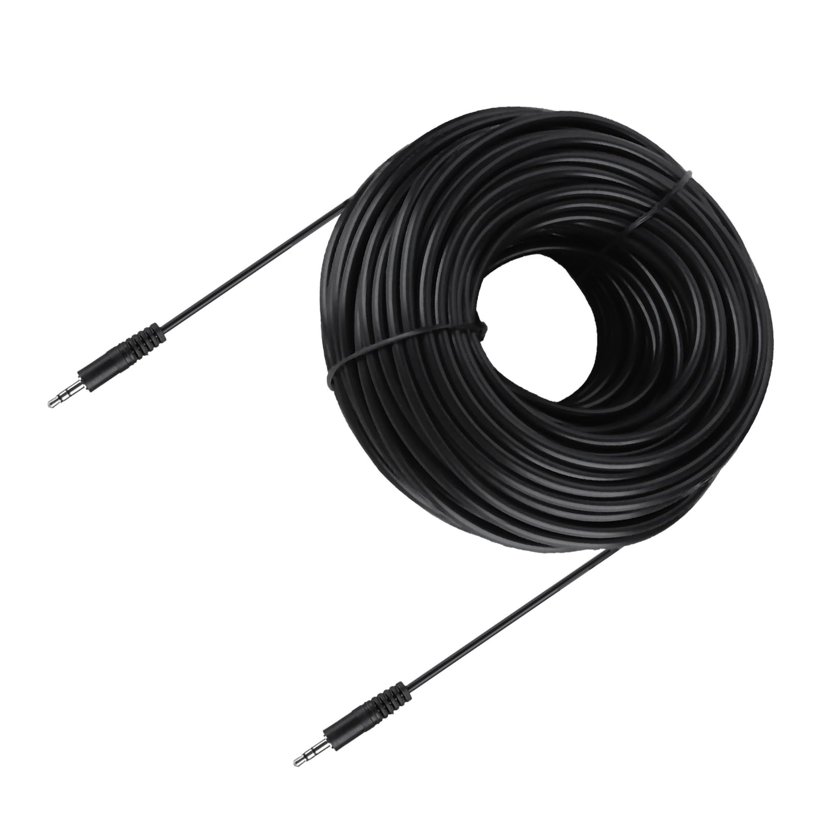 KANASI Câble audio blindé mâle à mâle en cuivre de 3,5 mm, cordon auxiliaire pour haut-parleurs et casque 30 m (30m)