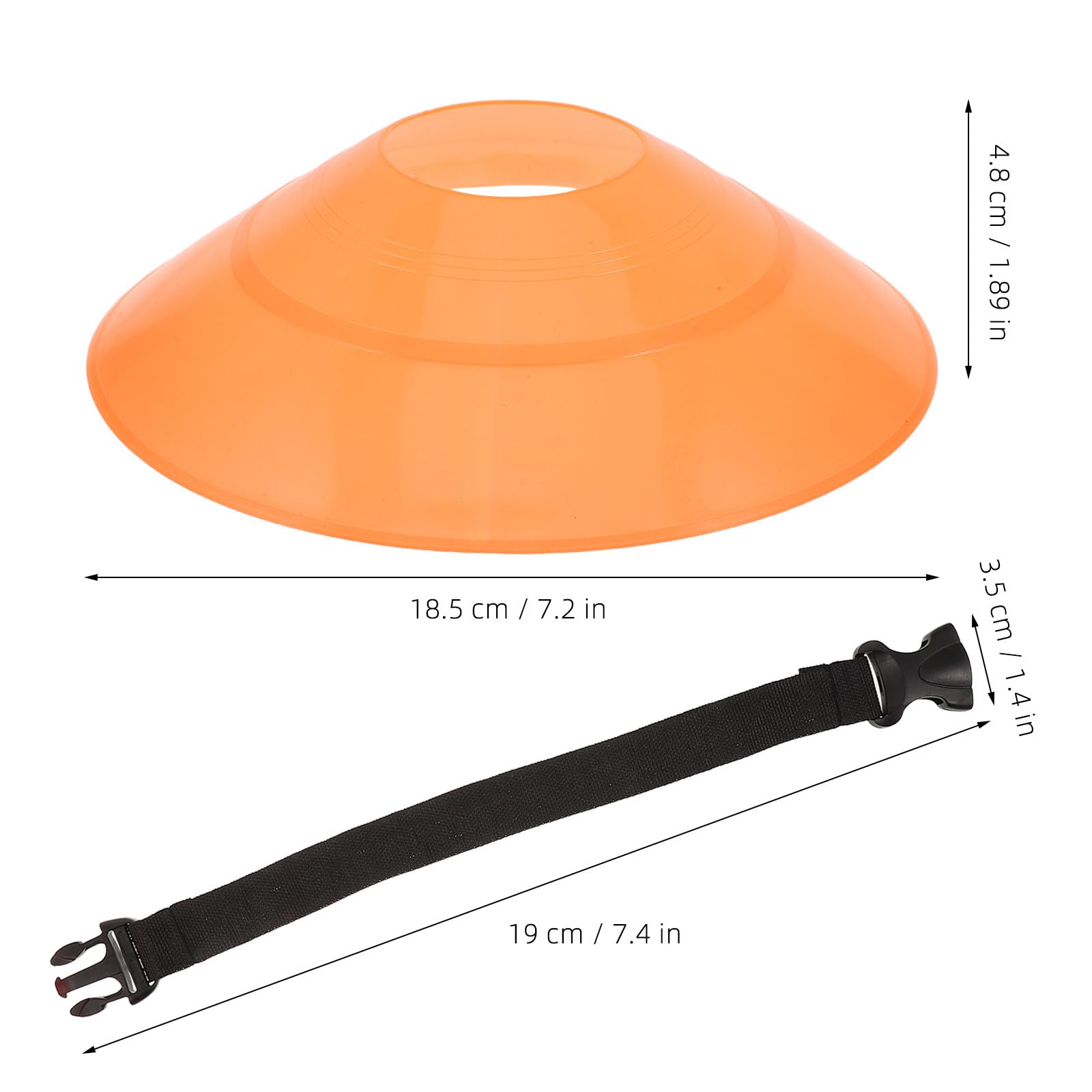 Lurrose 1 Set di Coni da Calcio per agilità e marcatori per Pavimento | Disco da calcio per allenamento, ideale per allenamento sportivo, calcio, pallacanestro, coaching, attrezzatura per la
