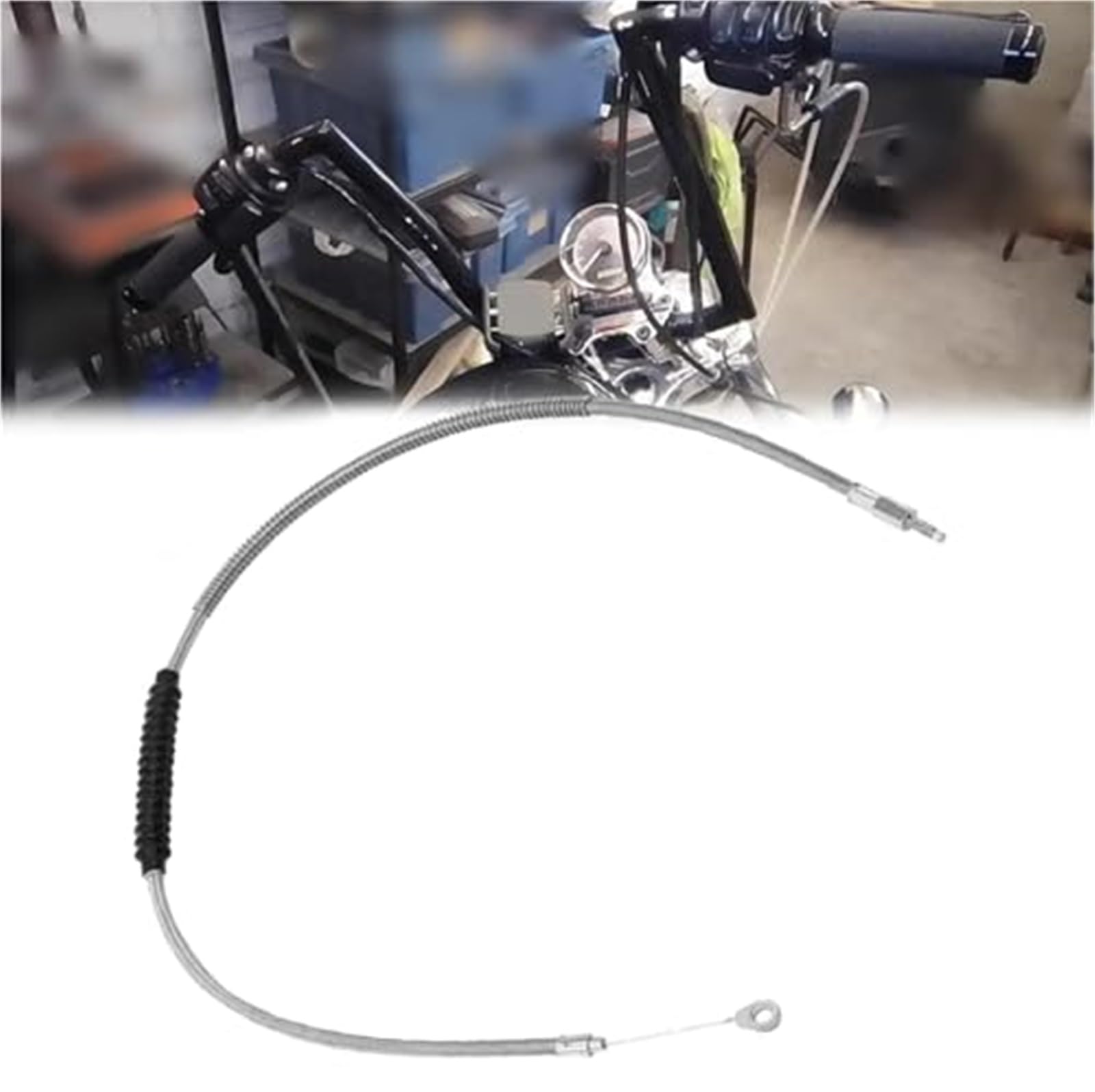 Cavo frizione intrecciato da 110 cm e 43,3" for Harley, Road King, Electra, Road Glide, FLHR Moto Cavo frizione per moto