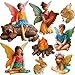 Mood Lab Fairy Garden - Miniature Fairies Figurines Accessories - Camping Kit of 9 pcs - Set for Outdoor or House Decor