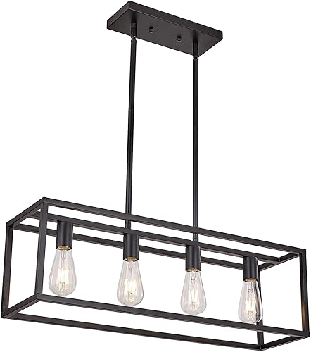 Miniatura 7 de HQZBPT Candelabros colgantes negros de cocina para comedores, mini luces colgantes de 1 luz moderna lámpara colgante negra mate industrial para isla