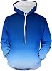 Mens Hoodies Pullover Drawstring Long Sleeve Gradient Color Lightweight Hooded Sweatshirts Casual Loose Hoodies