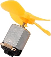 Vista 4 de IIVVERR 5PCS DC3V 0.15A 10000RPM Motor de fuerza fuerte 4 paletas amarillo hélice 2.362 inx0.079 in