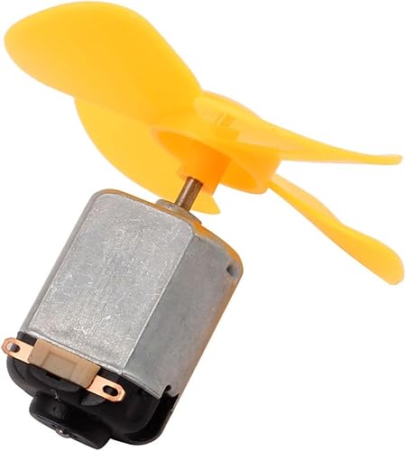 Miniatura 4 de IIVVERR 5PCS DC3V 0.15A 10000RPM Motor de fuerza fuerte 4 paletas amarillo hélice 2.362 inx0.079 in