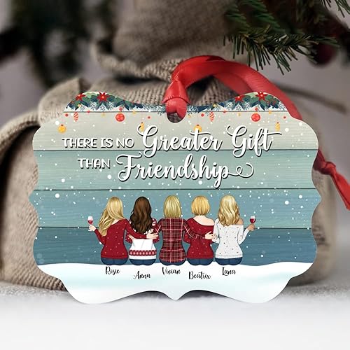 Vista 53 de Gossby Adorno personalizado para mejor amiga, regalo de Navidad personalizado con diseño, nombre, regalo de Navidad para mujeres, hermana del alma