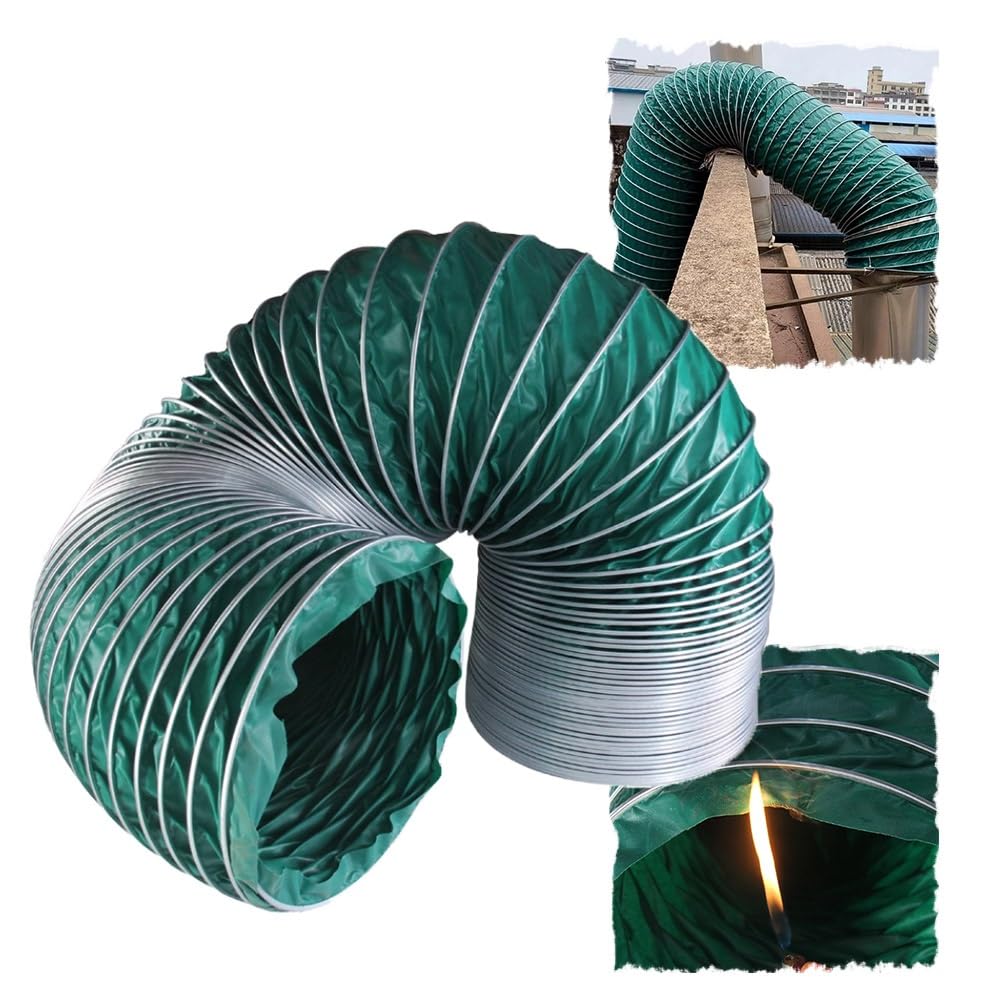 Tubo Flessibile per condotti HVAC da 10 a 60 cm - Condotto d'Aria ignifugo per sfiato asciugatrice e Ventilatore di Scarico, 1 m/3,3 Piedi, Perfetto per Uso Domestico e Commerciale.