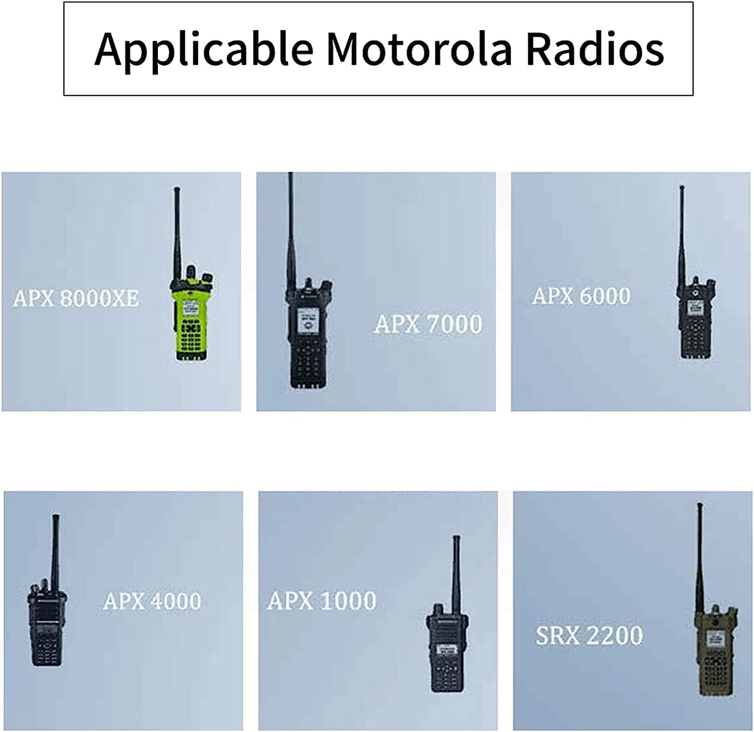 LUITON Antena para radios Motorola APX 6000, 6000XE, 4000, 7000, 8000XE - Paquete de 4 antenas Stubby 764-870 MHz con GPS