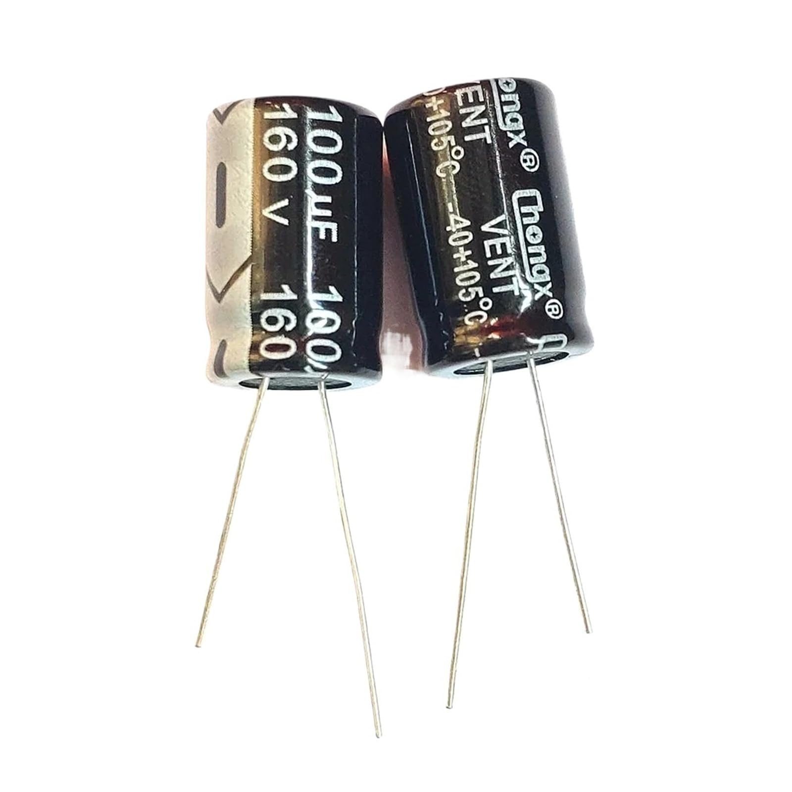 Condensateur 100uF 160V aluminium radial 13x20mm pour réparation alimentation et filtrage audio