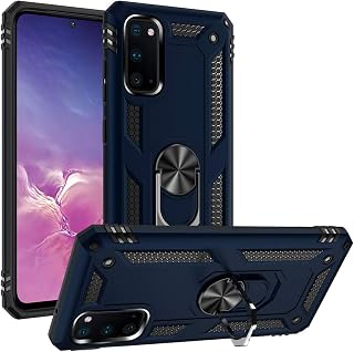 ADDIT S20 Case, Phone Case for Samsung Galaxy S20 6.1" Case,with Kickstand Ring,Adjustable Stand,Military Grade,Heavy Duty Protection,Shockproof,Anti-Fingerprint,Support Magnet Car Mount,Blue