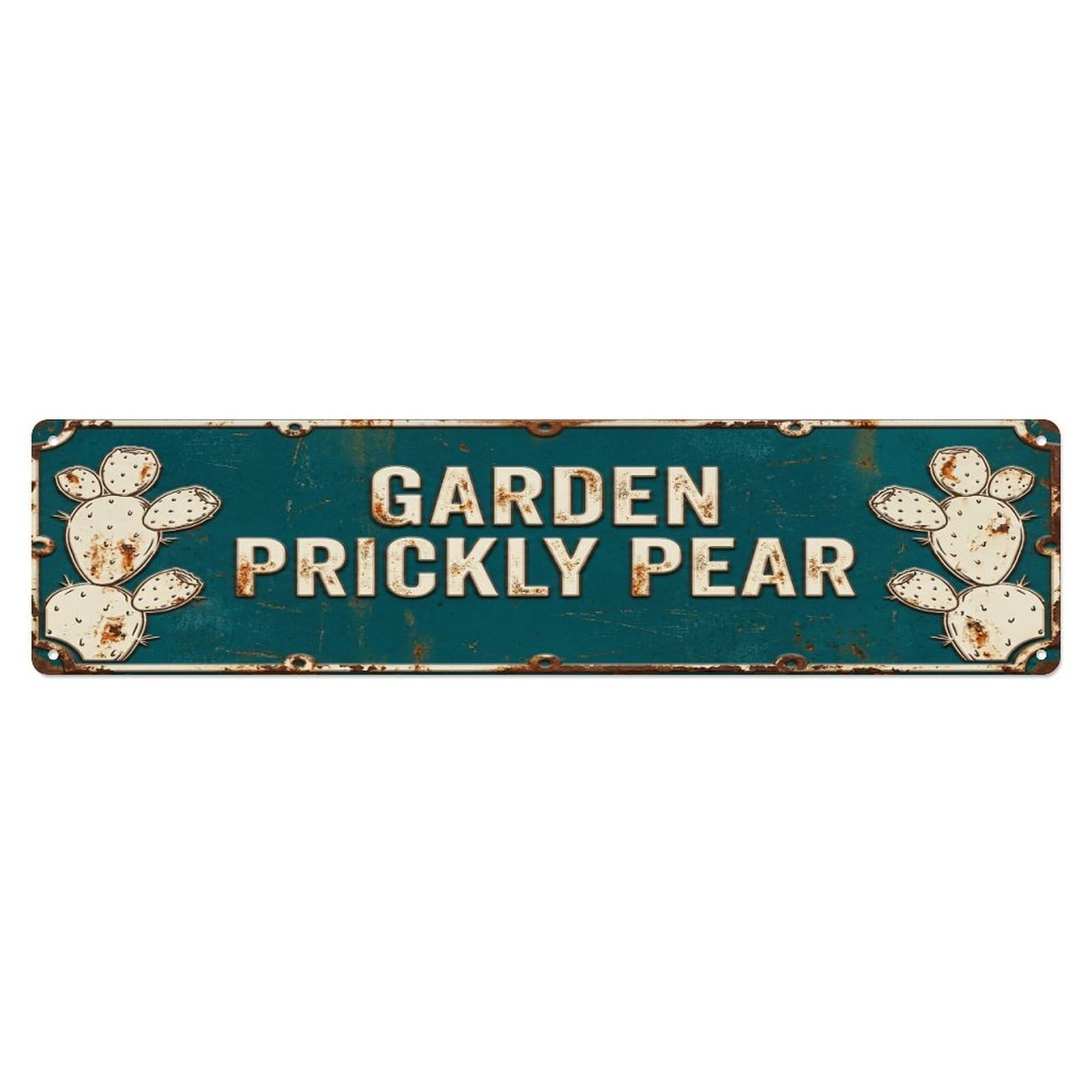 GARDEN PRICKLY PEAR Vintage Fruit Rustic Farmhouse Metal Tin Sign