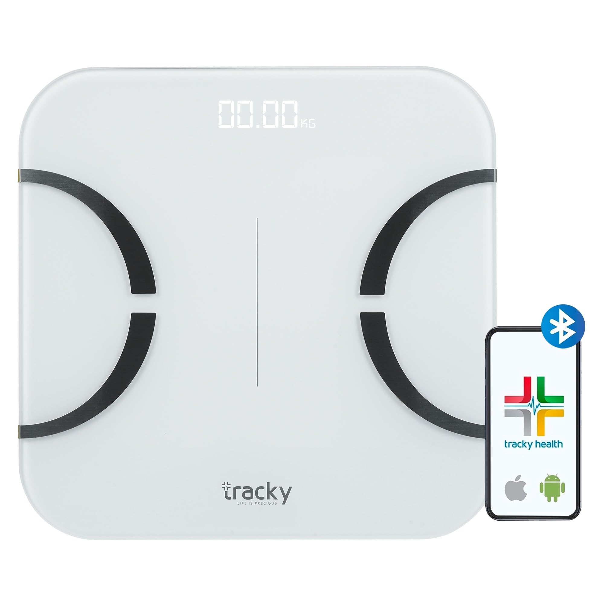 Tracky Smart Body Fat Scale BMI Scale Digital Wireless Weight Scale Body Composition Analyzer (B0BVBS7SSJ) Amazon Price History, Amazon Price Tracker