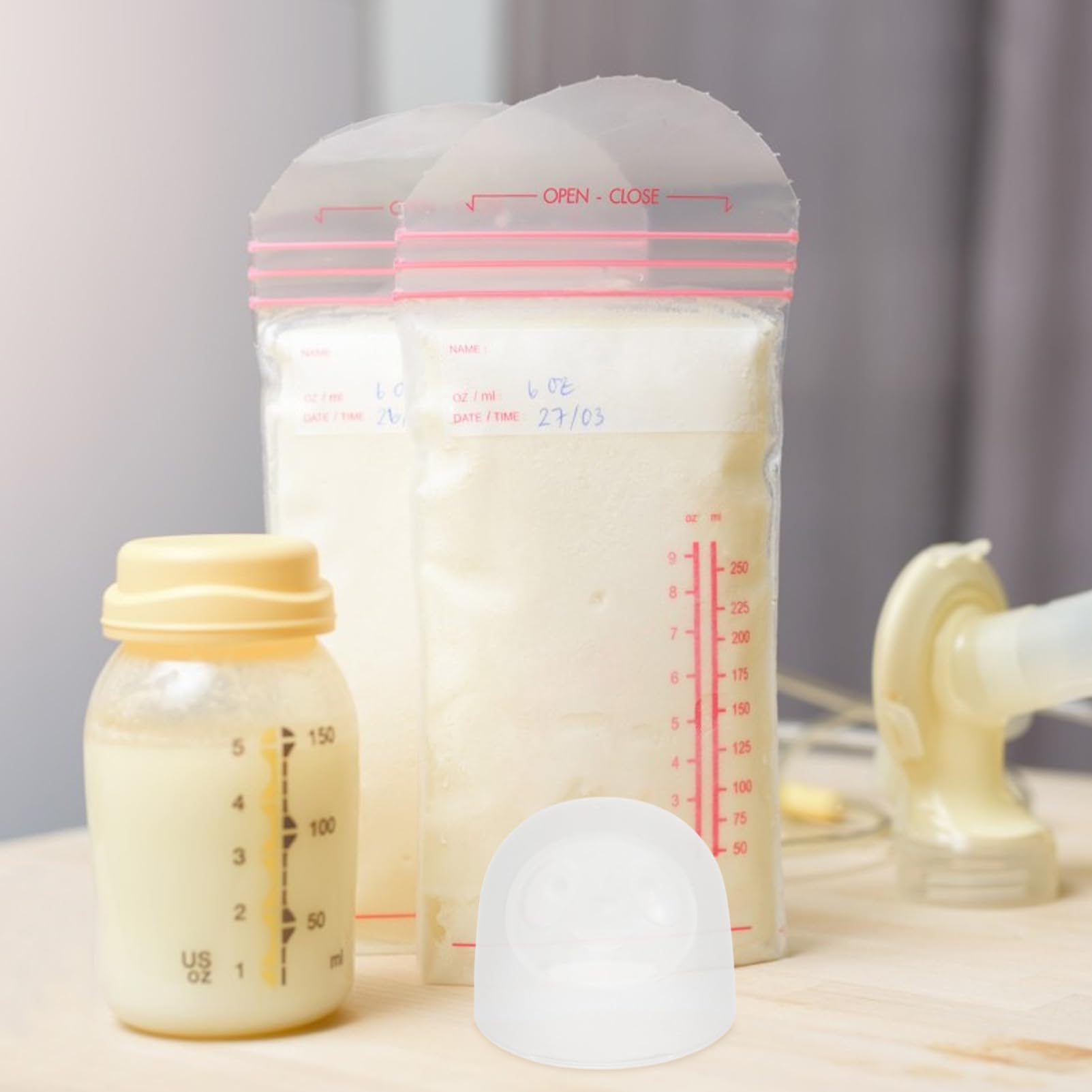 BESTonZON Set 3 Tappi Per Bottiglie Di Latte a Tenuta Stagna, Copri Bottiglia Anti-perdita in Plastica Riutilizzabili, Accessori Sostitutivi Per Bottiglie Domestiche