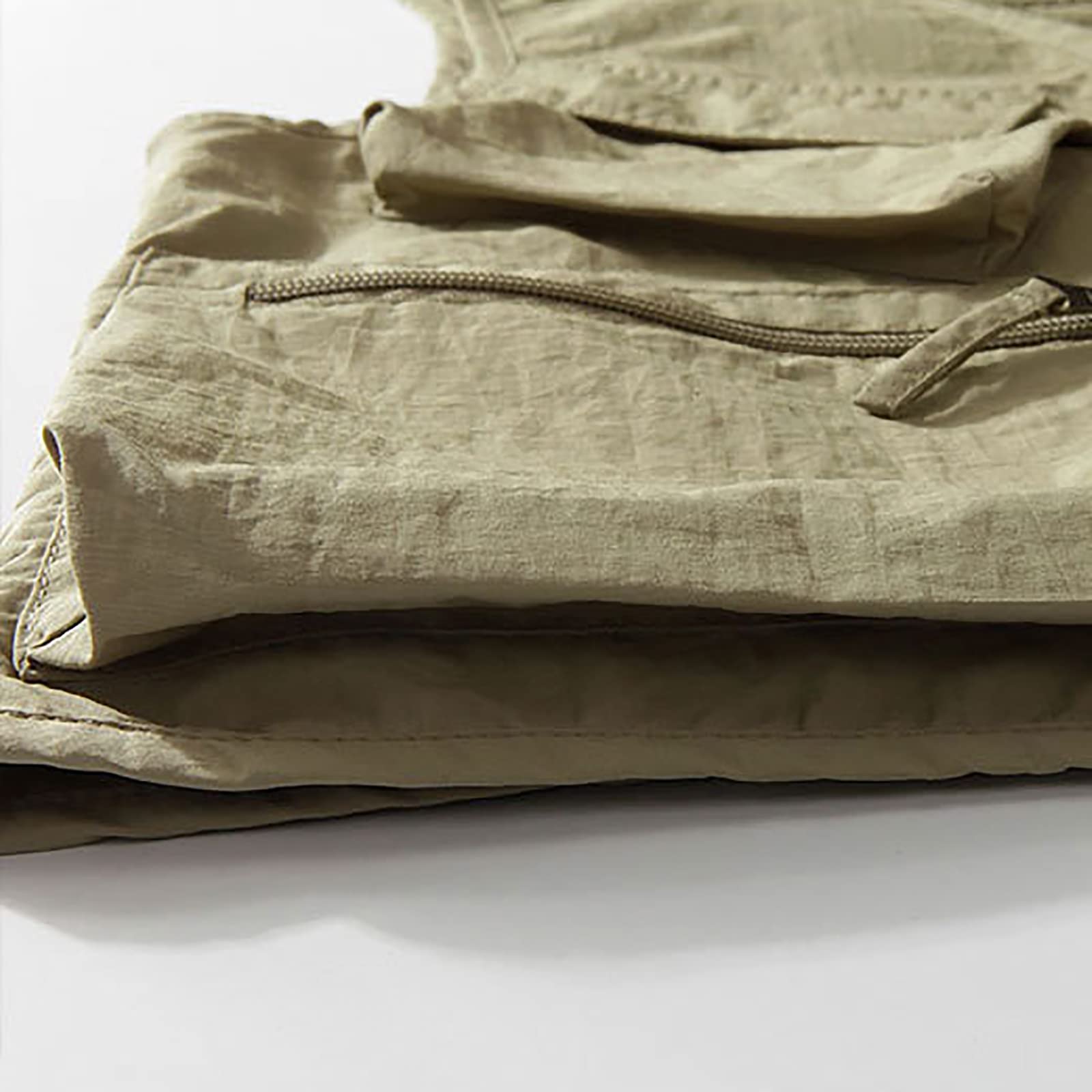 Songyi Męska kamizelka wędkarska, bawełniana, na polowanie, trekking, wędrówki, bez rękawów, z wieloma kieszeniami (rozmiar: XL, kolor: khaki)