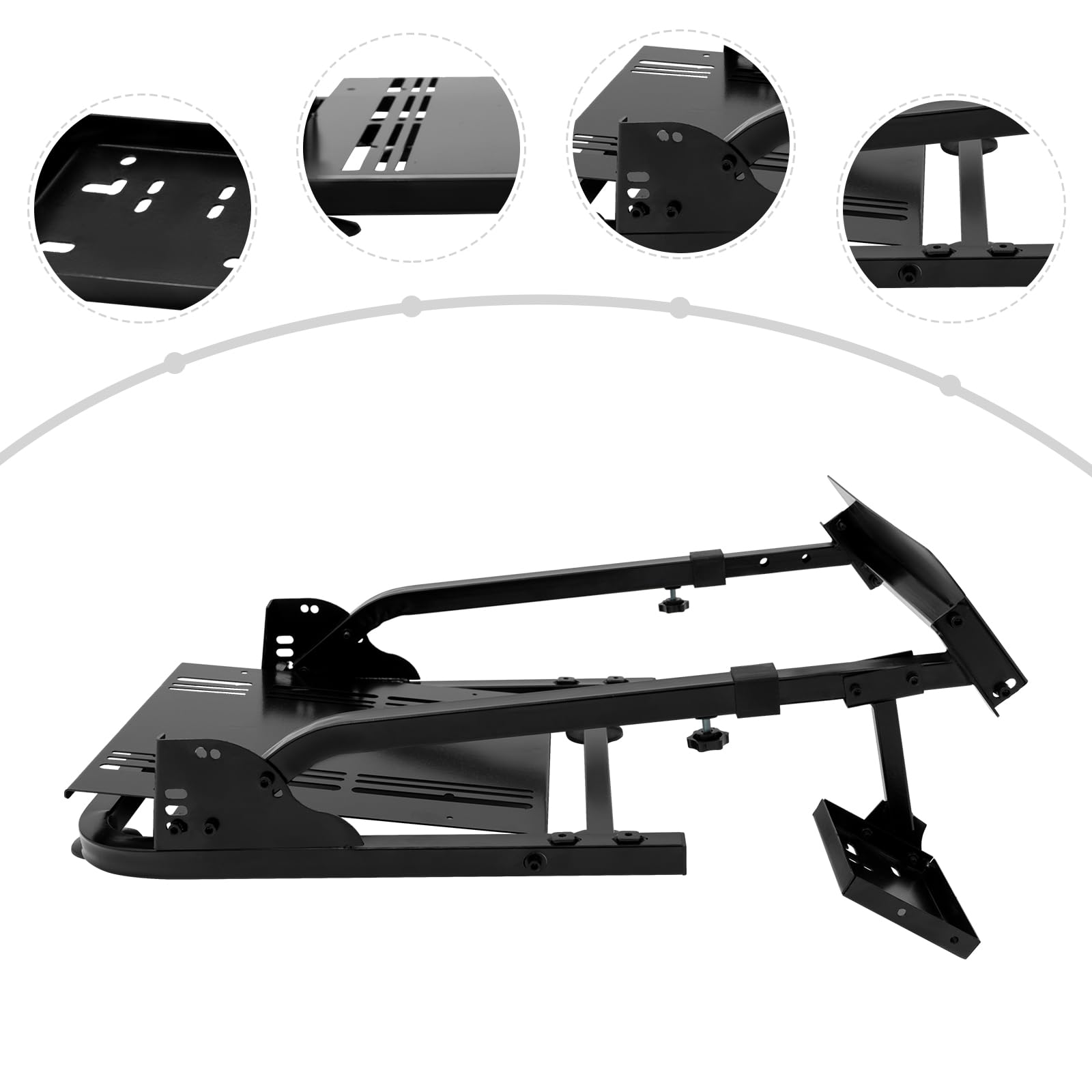 KANBCNG Lenkradständer Simulation Racing Lenkradhalter Gamesitz Rennsimulator Neigungsverstellbares Universal Gestell Fahrsimulator Cockpit Gaming Gear Halterung Faltbar für Logitech G25 G27 usw