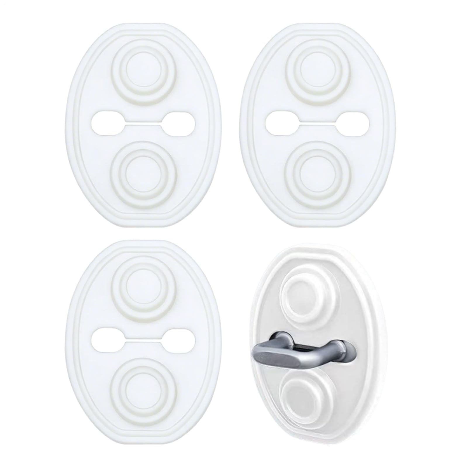 Muiltvoe Silicone Car Door Lock Guard, Noise Reduction Protective Silicone Guard, Stable Shock Absorption Cushion Vehicle Pad for Automobile, Sedan, Enhanced Protection