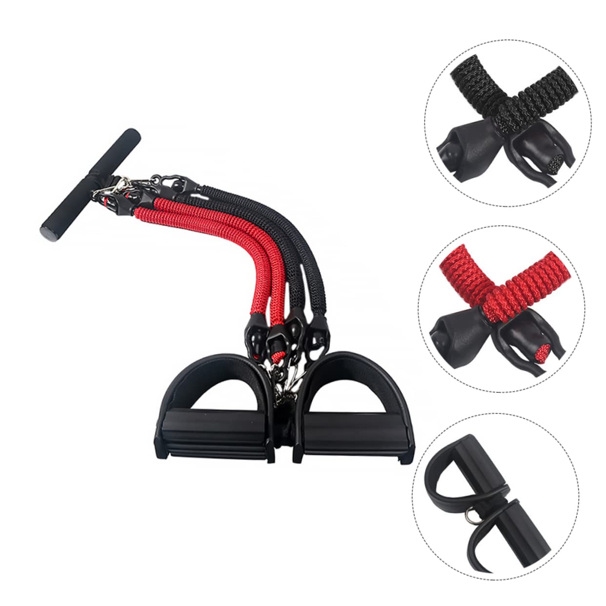 KOMBIUDA Résistance Pédale Tubes Corde de Traction Yoga Multifonction Abdominaux Portable et Confortable pour Fitness à et Extérieur