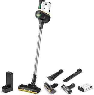 KÄRCHER VC 7 Signature Line Aspirador inalámbrico, 2 Tipos de succión, autonomía 60 min, 2,6 kg, 2 baterías Recargables Incluidas (25,2V), Cepillo para Suelos y Grietas y Mini Turbo
