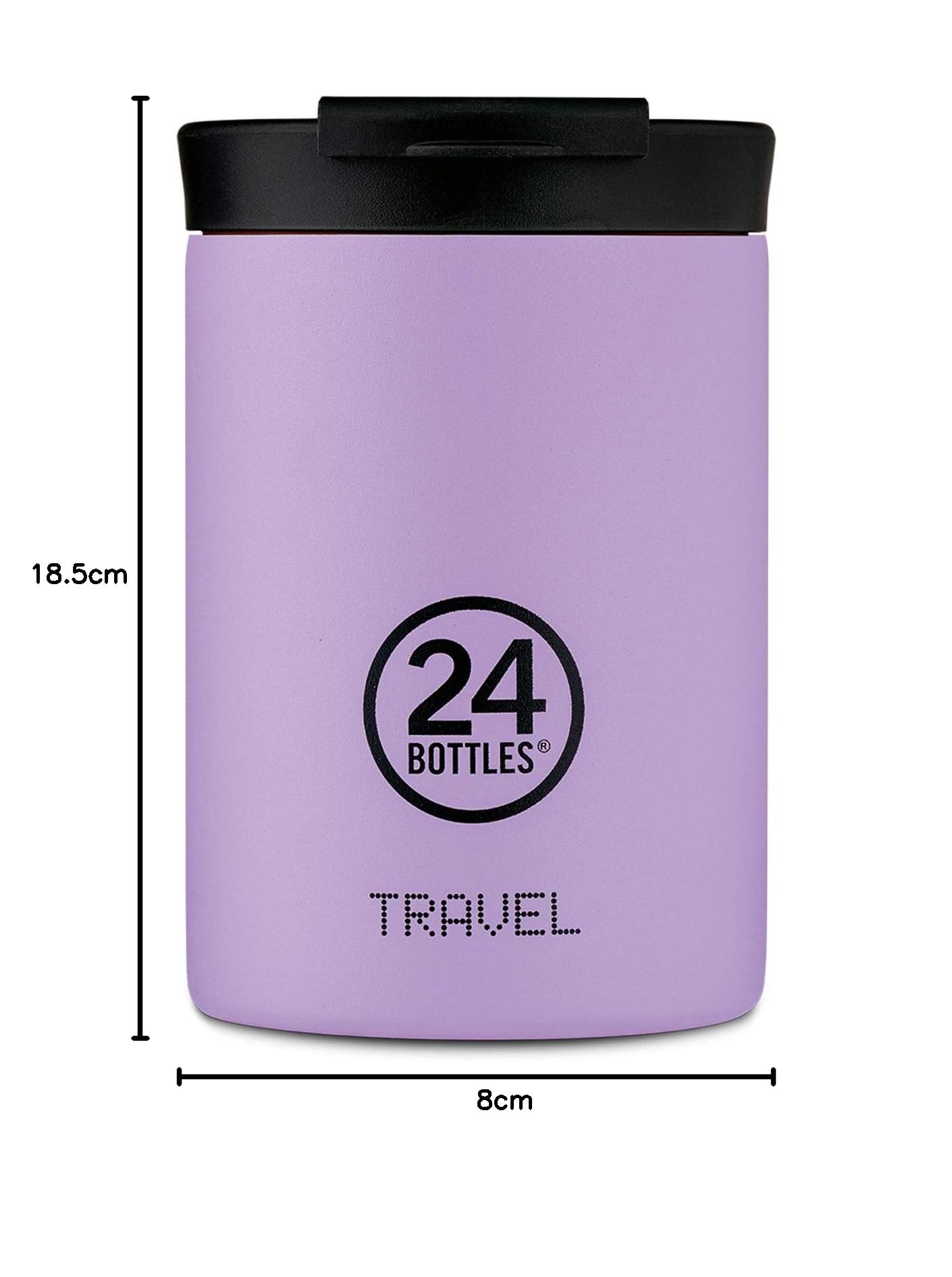 Tasse Isotherme 24BOTTLES 350ml - Acier Inoxydable - Garde Chaud 6h/Froid 12h - Design Italien - Coloris Sage