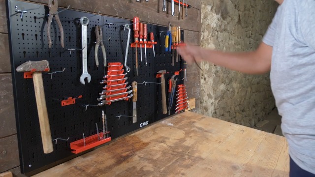 Porte-Outils Mural BGS 85801 - Lot De 3 Avec Clips Flexibles Et Vis - Organisation Atelier