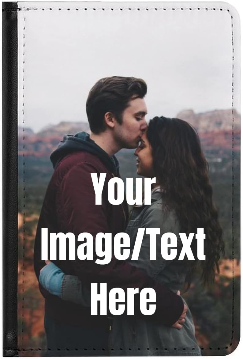 Personalized Passport Holder Custom Passport Cover Design Your Photo Name Logo Lightweight Passport Vaccine Card Protector Travel Gifts for Women Men