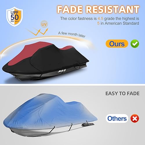 Vista 25 de Funda para moto acuática 600D – Funda para Seadoo remolque, cubierta impermeable para motos acuáticas, cubierta PWC para Seadoo, Yamaha, Kawasaki