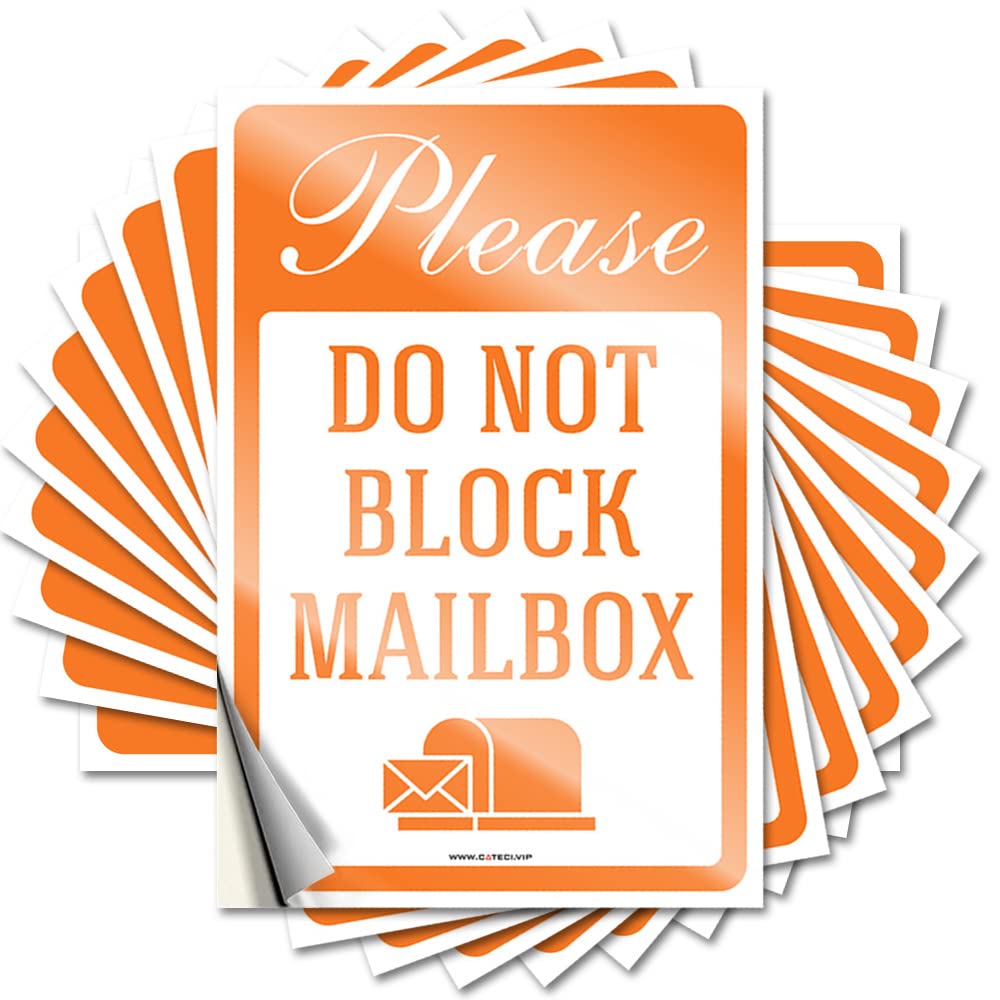Funny Stuff Bumper Sticker | Please Do Not Block Mailbox Great for Checkered Decor(8X12CM)