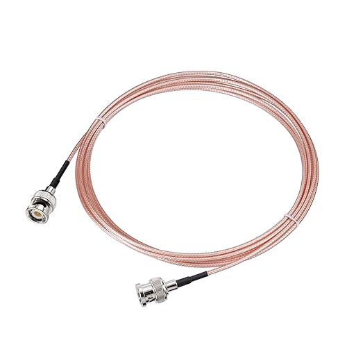Miniatura 9 de Cable BNC de 50 ohmios, cable de extensión BNC de 25 pies de baja pérdida BNC macho a BNC macho RG316, cable coaxial para radioescáner, analizador