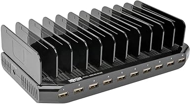 10 port usb charging station with adjustable storage 12v 8a 96w usb charger o