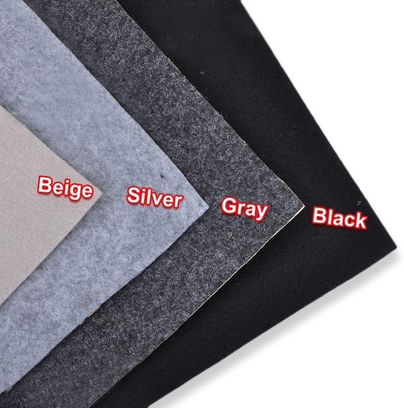 1x0.5m Speaker Cloth Self-Adhesive Felt Subwoofer Box Tape Strip Patch Sound Absorption Anti-Seismic Beige/Silver/Gray/Black(Beige)