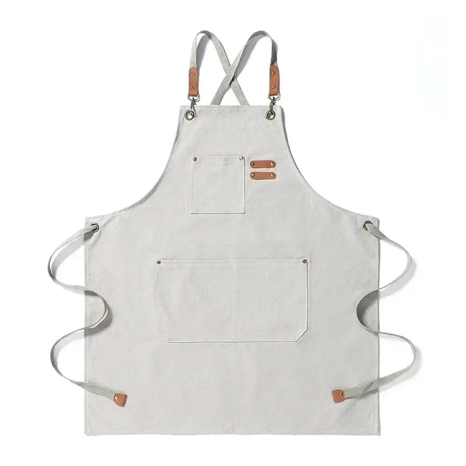 Edede Women's Bianco Welding Apron, Apron Fashion Canvas Kitchen Aprons Work Apron For Restaurant Bar Shop Cafes Studios(Bianco)