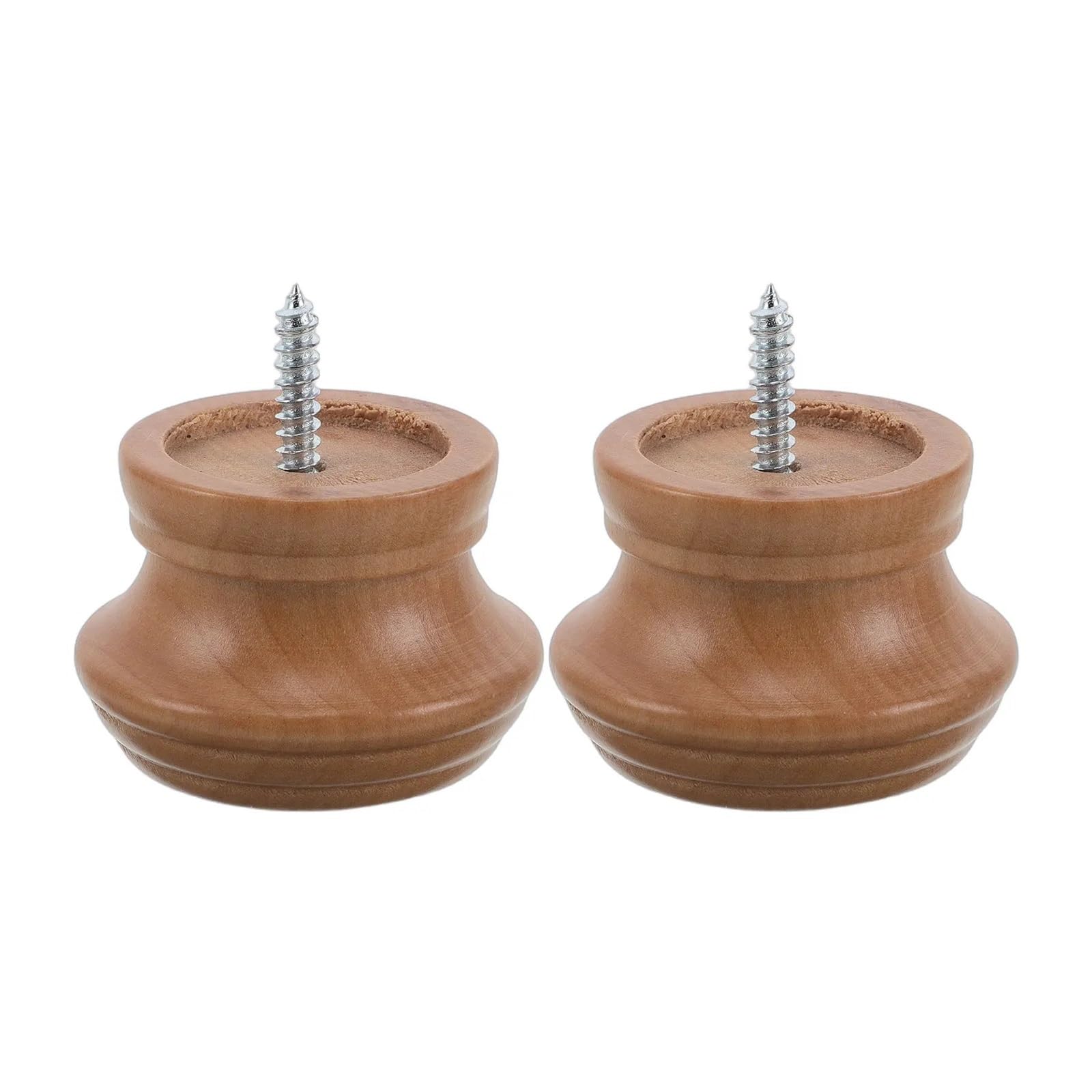 Xavren Curtain Rod Finial Screw 4pcs Wood Curtain Rod Finials End Caps for Heavy Curtains Window Decoration Decorative for Drapery Poles