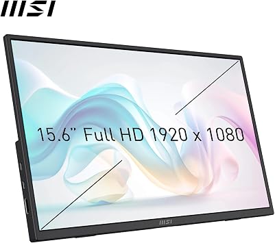 MSI 15.6 PRO MP165 E6, Enterprise Portable Monitor, FHD, Flat, 16:9, IPS, 60Hz 4ms