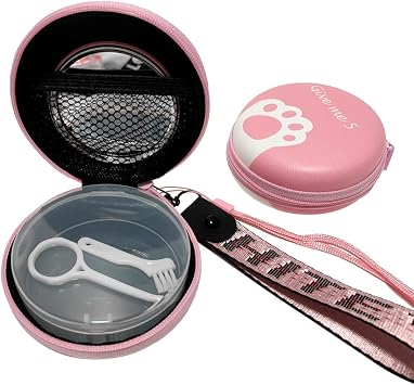Orthopedic Retainer Case with Organizer Bag Liner Case Bag Retainer Travel Case Pack Mouth Guard Box Pink Claw