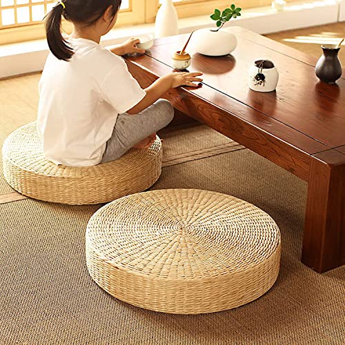 Ztgd Seat Cushion, Rattan Tatami Cushion Breathable Widely Applied Comfortable Round Straw Weave Handmade Pillow For Floor (40Cm) #TOP3