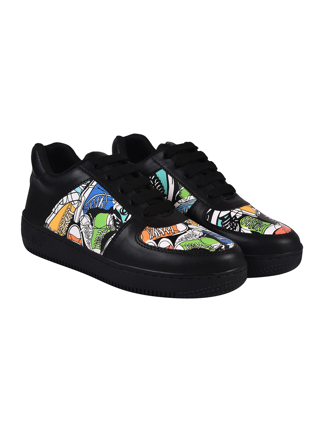 Women Low-Top Sneakers – Graphic Print Casual Shoes for Girls & Women, Lace-Up Streetwear Trainers Gym Shoe-image-45
