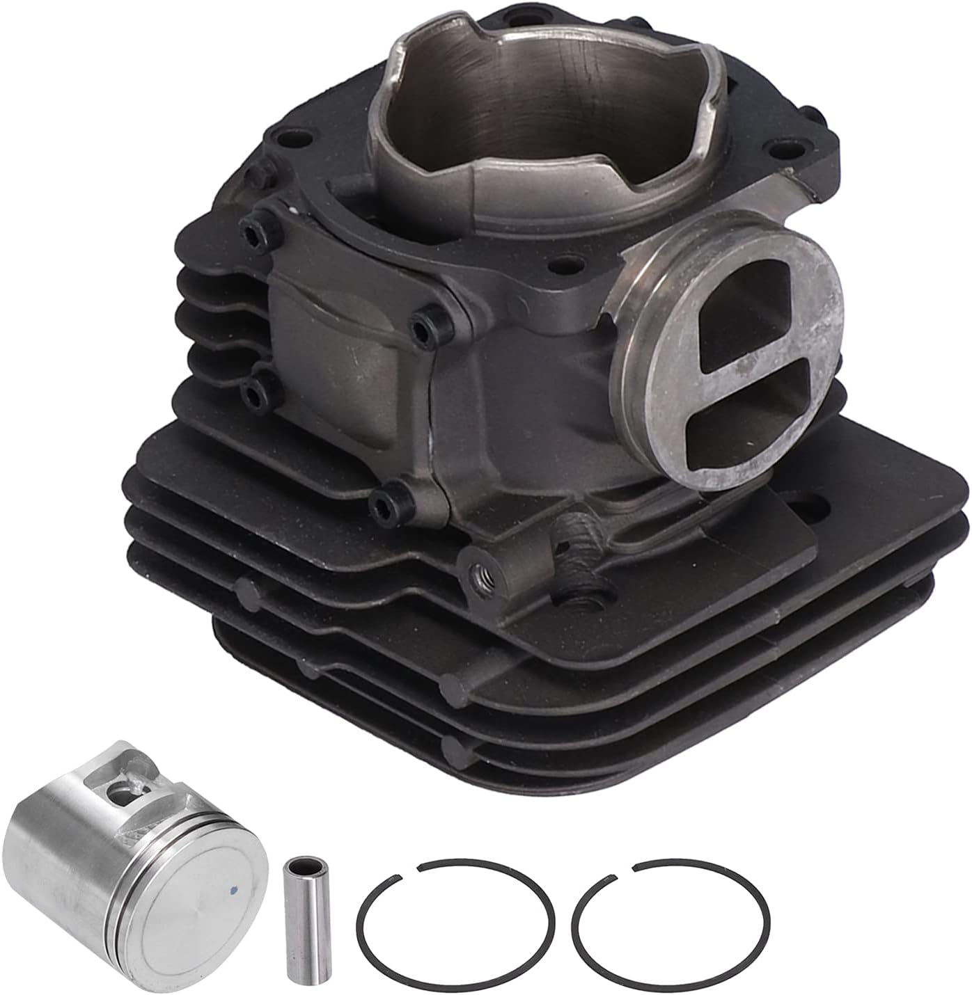 Top Engine End Cylinder Set Piston Gasket Kit, TS410 TS420 TS410 50mm Replacement, High Silicon Aluminum Alloy Cylinder Piston Kit, Top End Rebuild Kit with Piston Rings and Pin fo