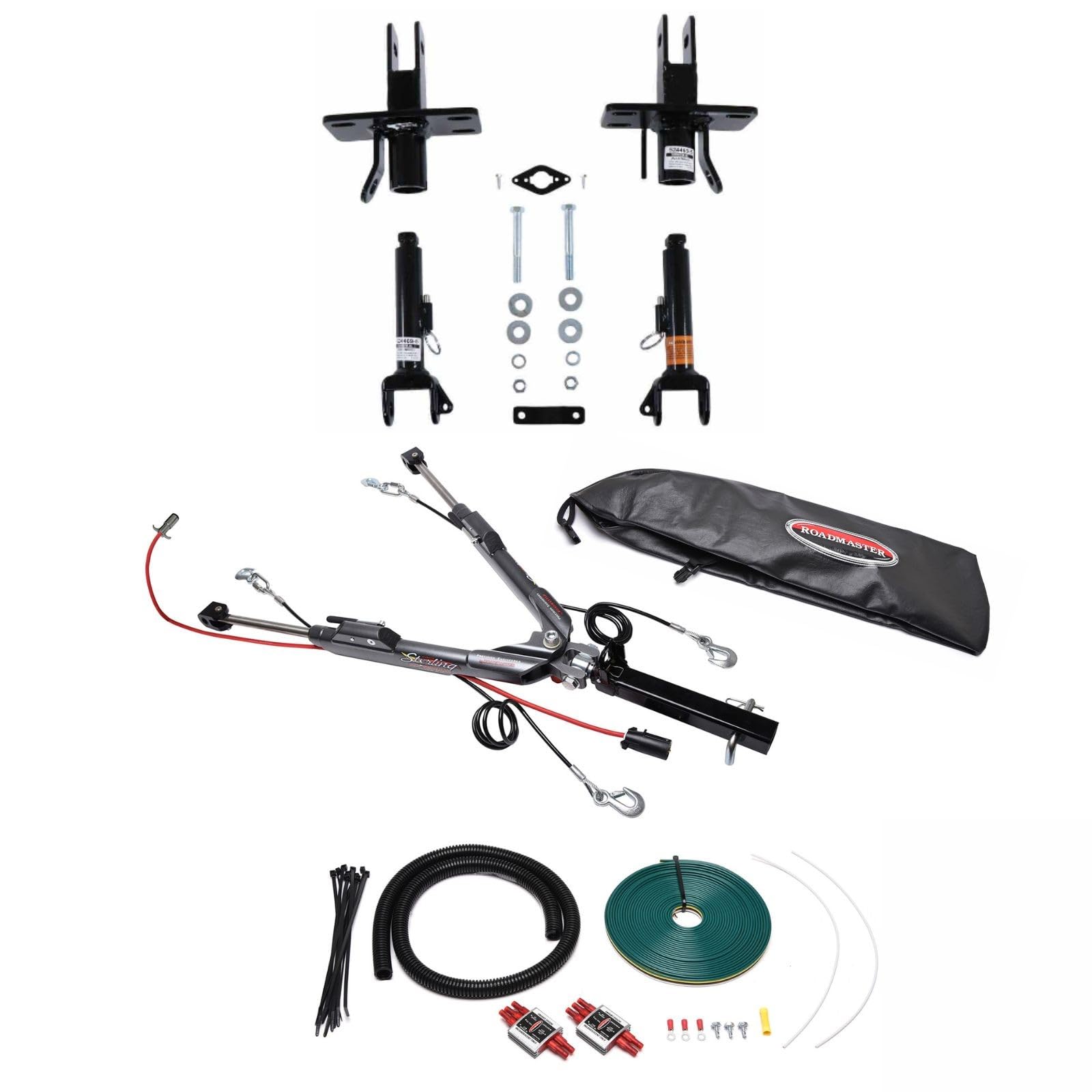 TrendsAuto Roadmaster Sterling All-Terrain Tow Bar and Baseplate Combo with Smart Diode Wiring Kit for Incandescent Bulbs fits 2021 2024 Bronco with Metal Bumper | Includes TrendsAuto Decal