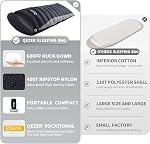 Down Sleeping Bag for Adults 600 Fill Power Cold Weather Sleeping Bag Ultralight Sleeping Bag for Backpacking, Camping, Hiking