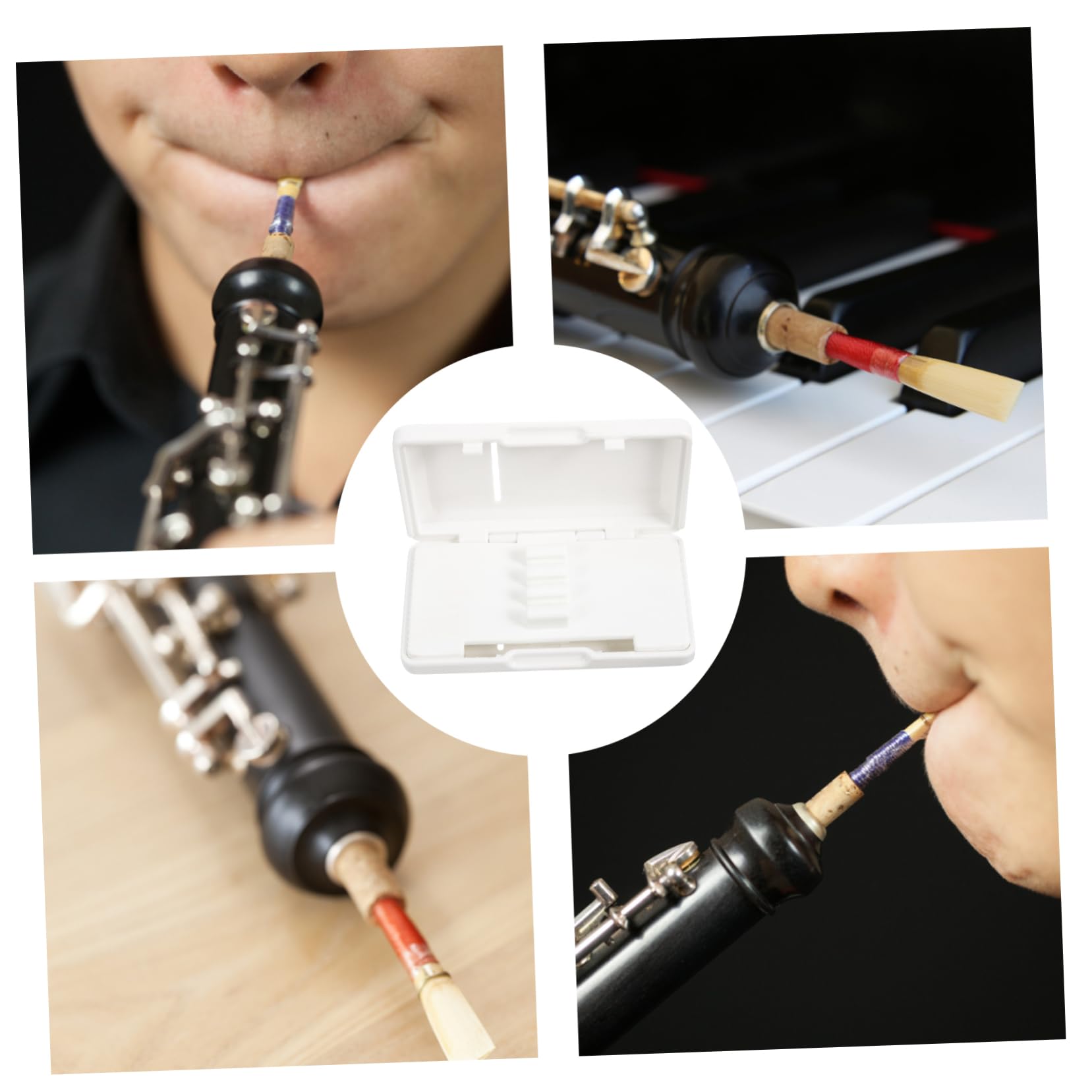 BESPORTBLE Portable Oboe Reed Box Slot Reed Holder for Outdoor Use Durable Container for Music Instruments Convenient Storage for Oboe