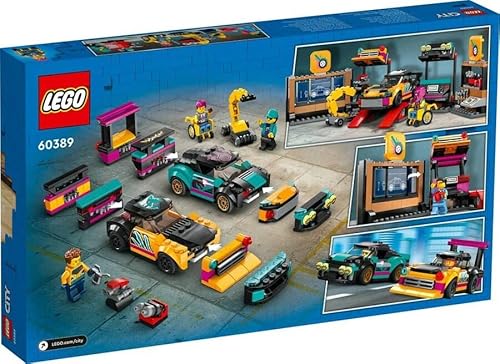 City Garage Auto Personalizzato, Set con 2 Macchine Giocattolo Personalizzabili, Idea Regalo per Bambini, Bambine, Ragazzi e Ragazze con Officina e 4 Minifigure 60389 - Lego - Immagine 3
