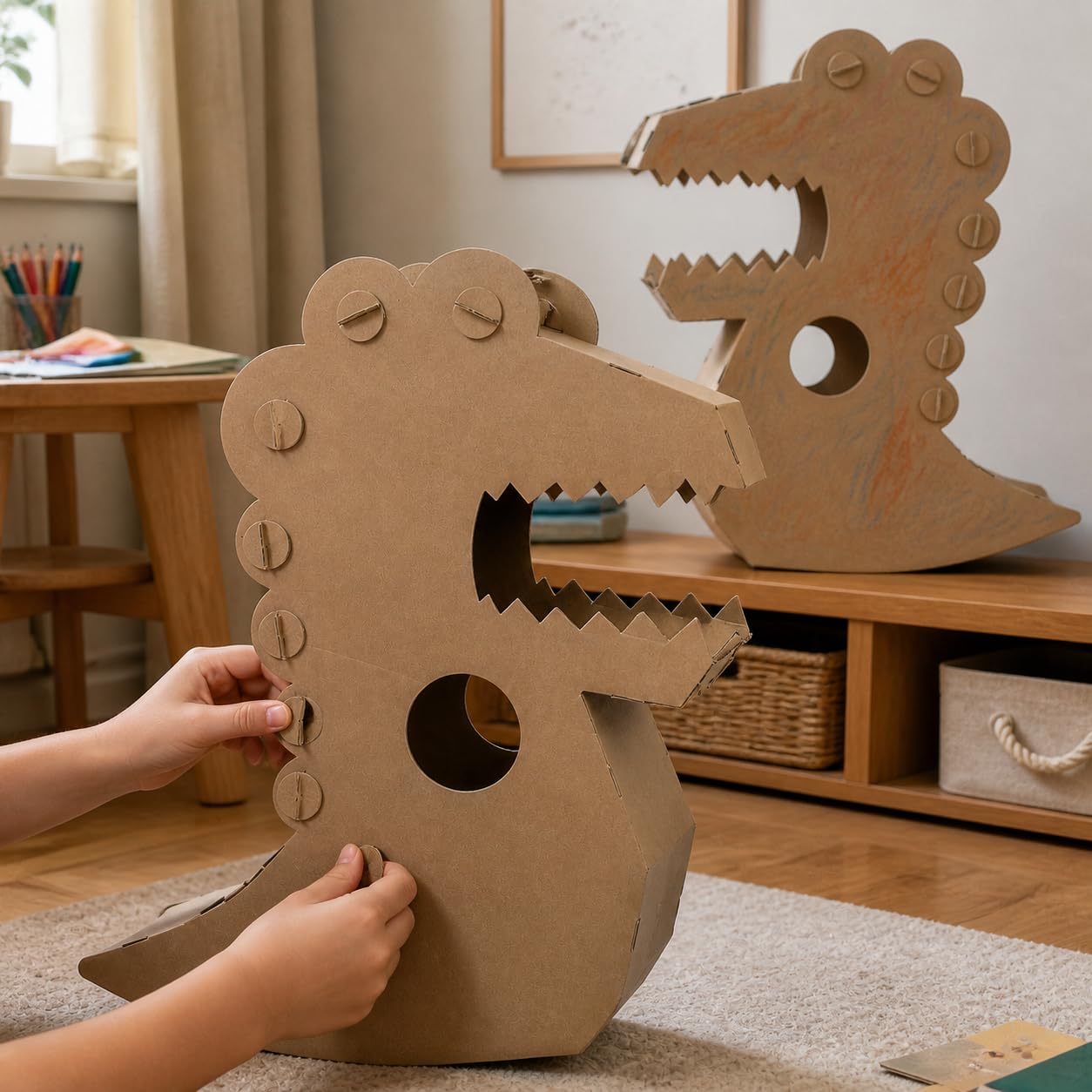Yunmeryker Kit DIY Animaux en Carton Ondulé