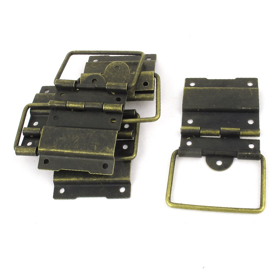 Aexit Vintage Style Clothes Hangers Metal Folding Cupboard Door Gate Butt Hinges Bronze Tone Children's Clothes Hangers 5 Pcs