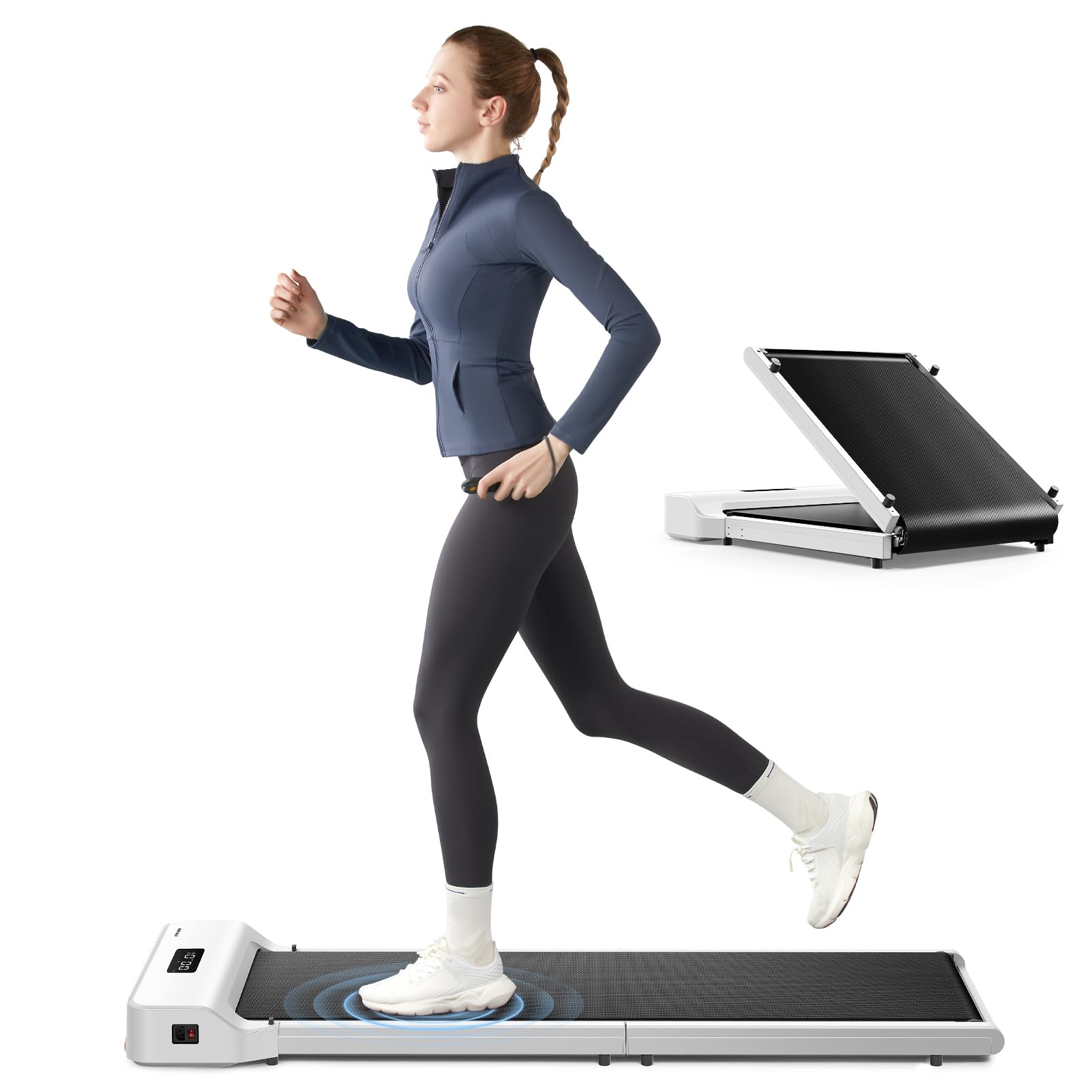 WALKINGPAD Foldable Walking Pad for Home Office, Under Desk Treadmill with Adaptive Speed Control, Compact Design for Small Spaces, No Assembly Needed — view 7