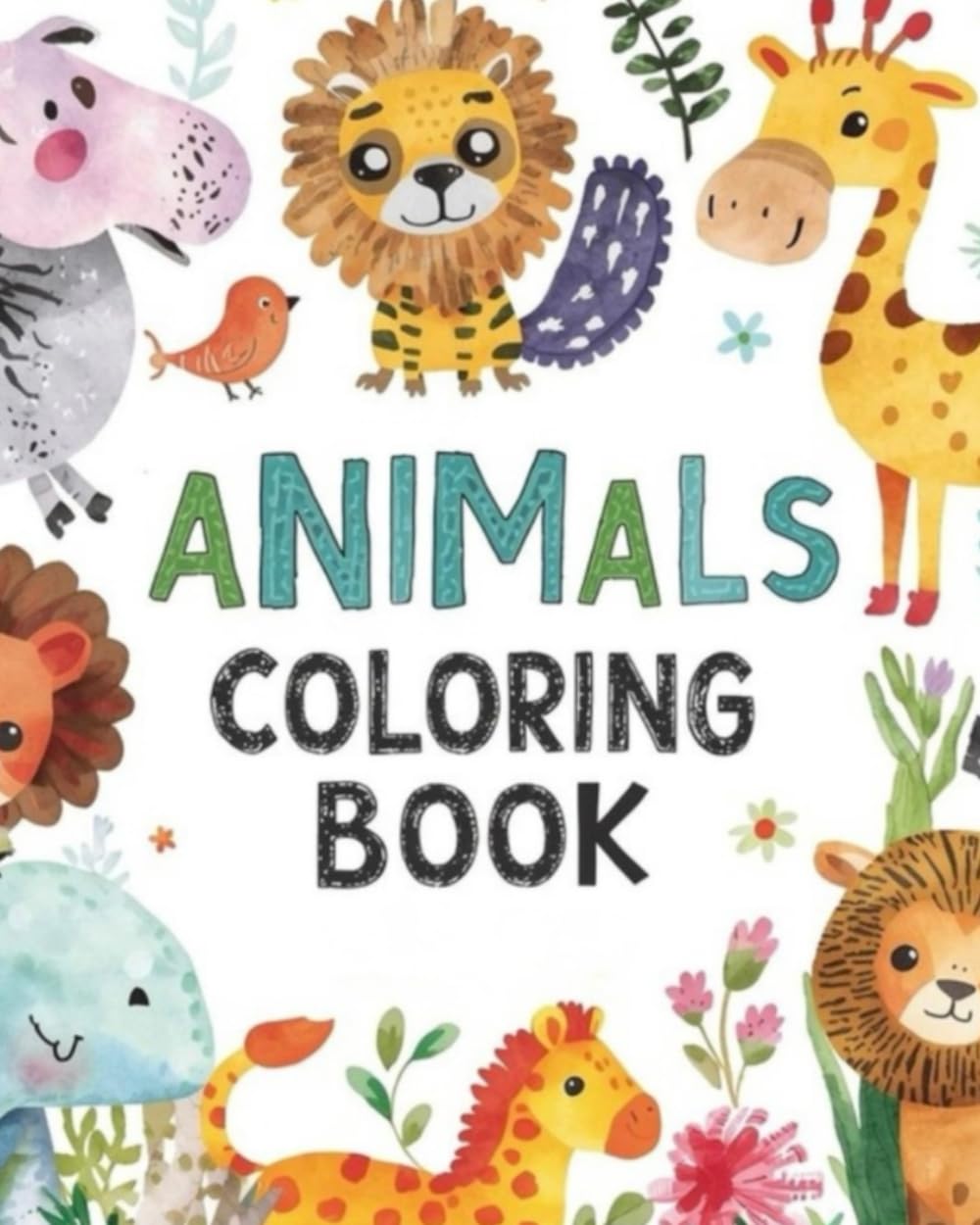 Animals coloring book: Fun and Easy Coloring Pages for Toddlers
