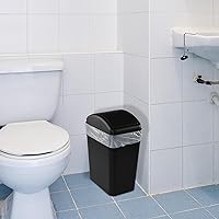 Vista 6 de Gloreen Cubo de basura delgado de la cocina de 16 L, cesta de basura rectangular de plástico, F