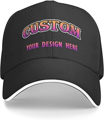 Personalised Baseball caps Customised Adults Unisex Printed Adjustable Caps or Hats with Text/Name or Logo