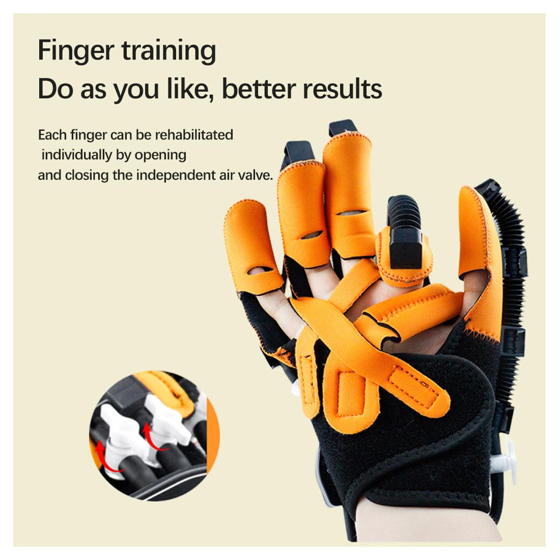 Guante Rehabilitación Robot,Gloves de Tratamiento de Rehabilitación,Equipo Recuperación Mano,para El Artritis Accidente Cerebrovascular Hemiplejía Paciente(Size:L,Color:Izquierda)