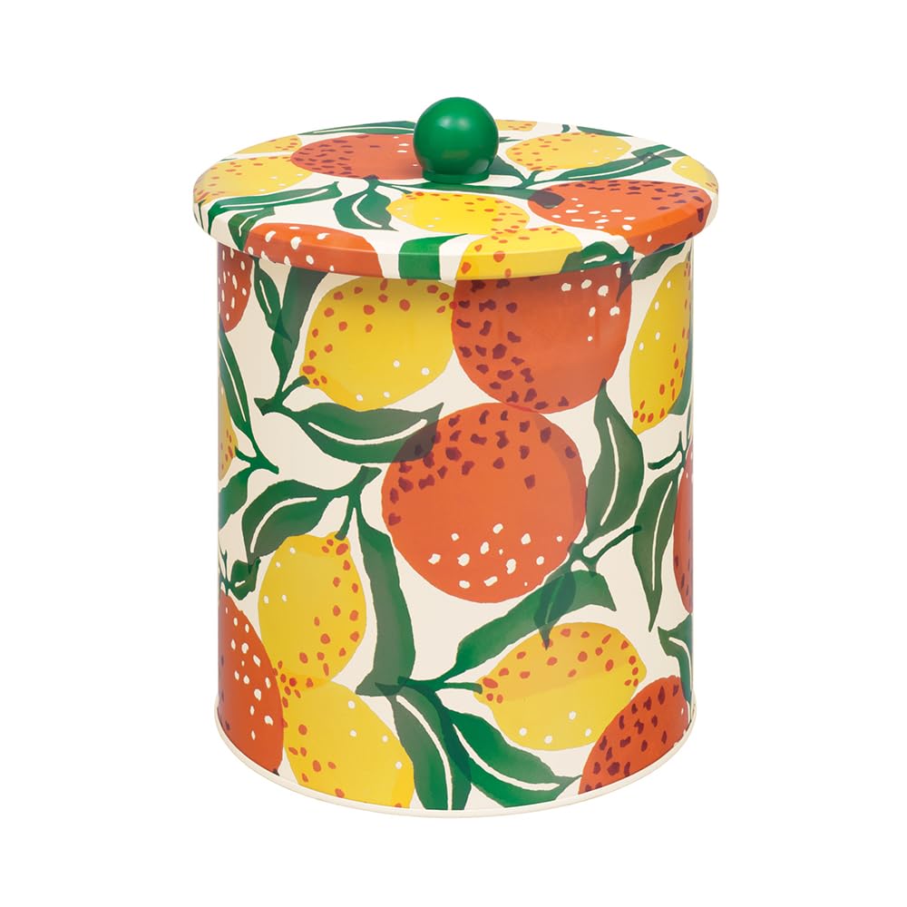 Elite tins Emma Bridgewater - Oranges & Lemons Medium Biscuit Barrel Tin 150 (d) x 173 mm